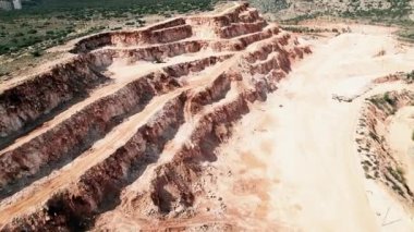 Açık çukur kum ocağının kenarları