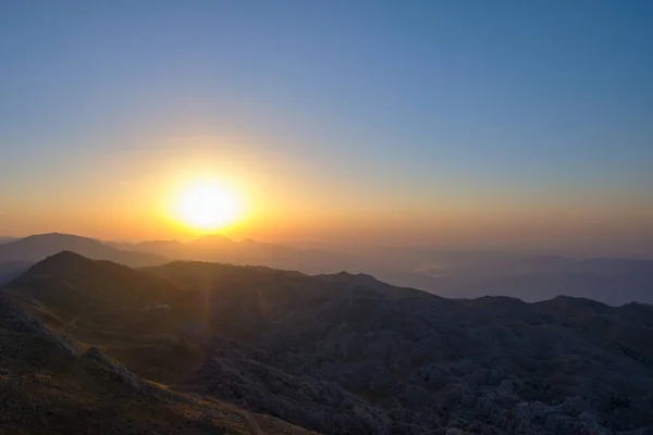 Восход Солнца Национальном Парке Немрут Даги Сценический Вид Восход Солнца — стоковое фото