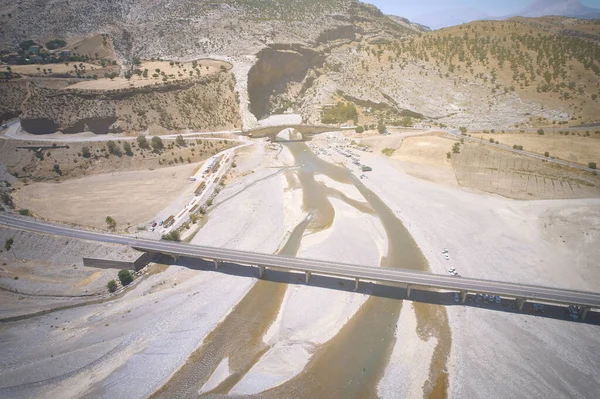 Aerial View Severan Bridge Chabinas Creek Adiyaman Province Southeastern Anatolia — Foto de Stock