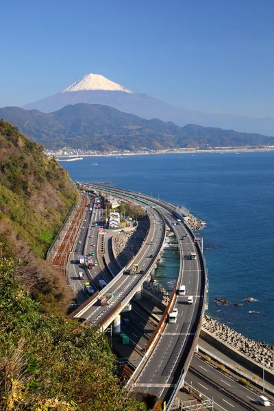 MT. fuji και ταχείας κυκλοφορίας — Φωτογραφία Αρχείου