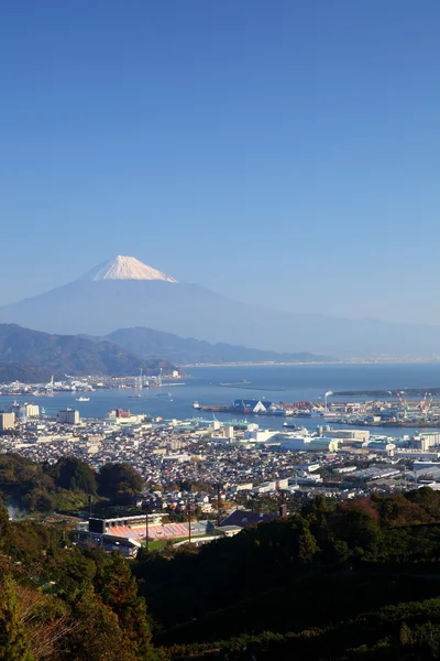 富士山和清水端口 — 图库照片