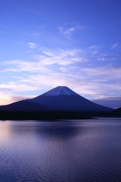 Daybreak mt. fuji ve göl motosu — Stok fotoğraf