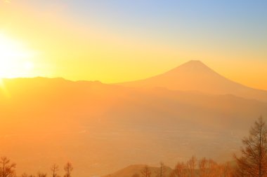 mt. fuji gündoğumu ile