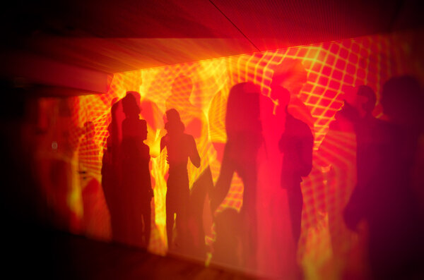 Silhouettes of dancing