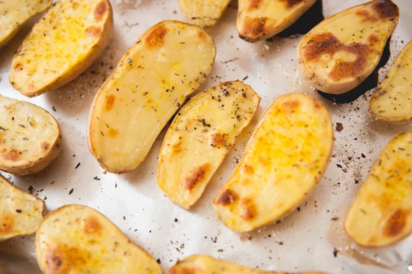 Sliced potatoes