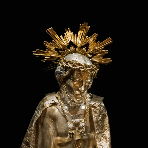 Gesù scultura in oro — Foto Stock