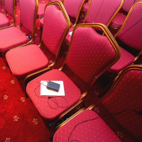 Rows of chairs in conference room — Stock Photo, Image