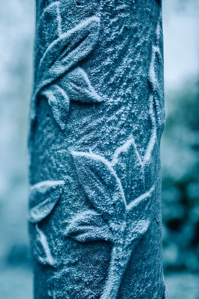 Rime sur ornement de lampadaire — Photo