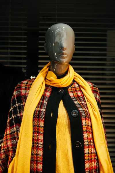 Mannequin en manteau et foulard cou — Photo