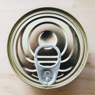 Tin can with ring pull from above clipart