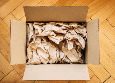 Cardboard box from above clipart