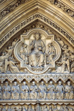 Westminster Ammey Entrance in London England bas relief clipart