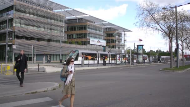 Gebouw van de regionale Raad van Frankrijk, Straatsburg — Stockvideo