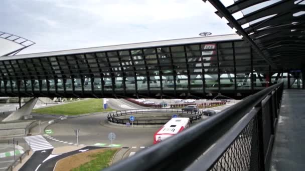 Building of Gare de Saint-Exupery TGV — Stock Video