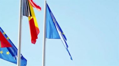 AB, Belçika, Bulgaristan Parlamentosu önünde, strasbourg sallayarak bayrak
