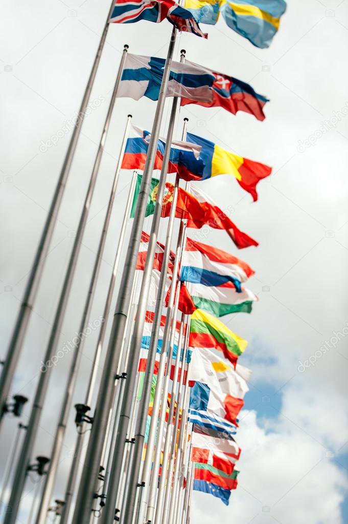 European Union Parliament all countries flags