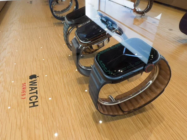 Giyilebilir Apple Watch Serisi 7 'nin Macro' su.