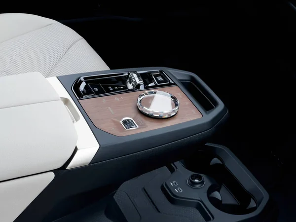 Внутрішня частина нового BMW iX xdrive40 326 к.с. 100% електромобіля — стокове фото