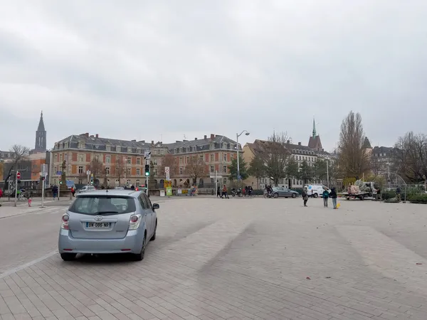 Stadt Straßburg Blick vom Hauptplatz in der Nähe des Tribunal judiciaire de Strasbourg City — Stockfoto