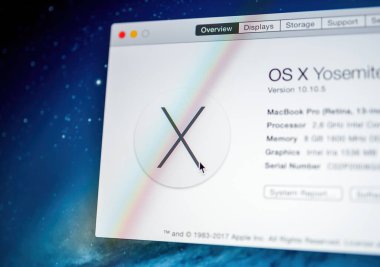 MacOS Yosemite Sürüm 10.5 'in yakın çekim lensleri
