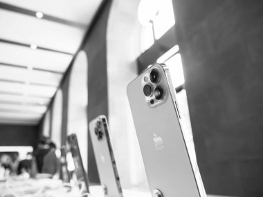 Apple Bilgisayarları yeni iPhone 13 Pro profesyonel telefon altın renkleri ile içeriyi depoluyor - Ham ve fahişelerin desteğiyle arka üç kamera