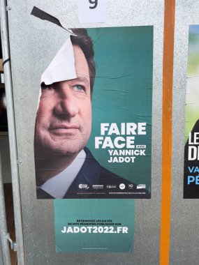 Yannick Jadot 'nun ekolojik Les Verts posteri