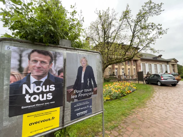 Election day in France posters near Pavillon Josephine people are called to choose the president — Photo