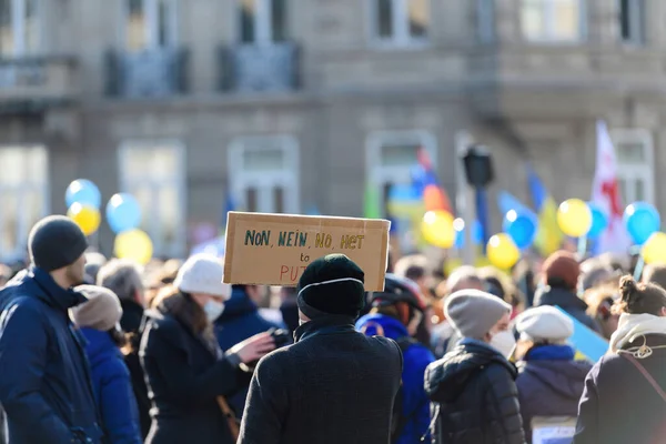 Strasbourg France Mar 2022 Rear View Man Male Nein Net — 图库照片