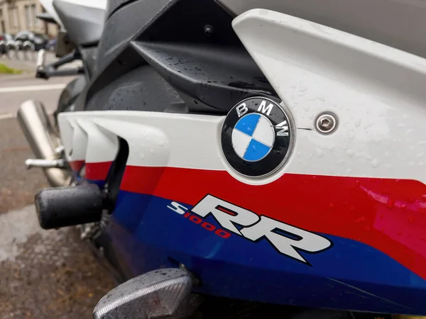 Paris France Mar 2022 Close Logotype Bmw S1000 Motorbike Powerful — 图库照片