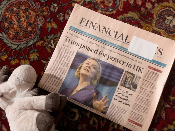 Londres Reino Unido Septiembre 2022 Último Periódico Del Financial Times — Foto de Stock