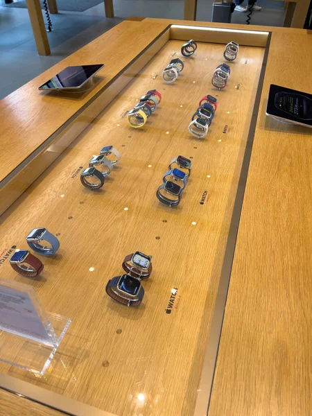 Paris France Sep 2022 Multiple Models Glass Protection Apple Watch — 스톡 사진