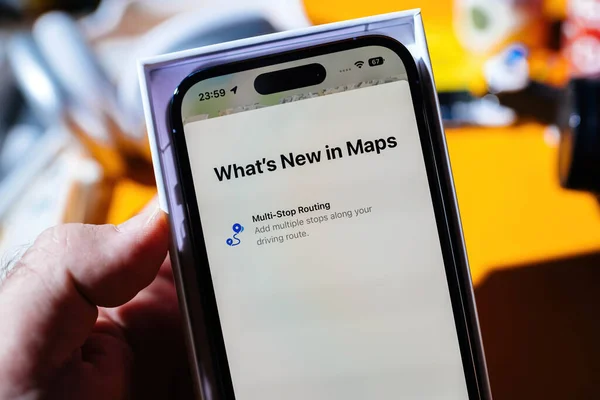 Paris França Setembro 2022 Que Novo Nos Mapas Roteamento Multi — Fotografia de Stock