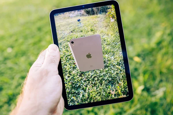 Paříž Francie Října 2021 Pohled Nové Ipad Mini Displeji Ipad — Stock fotografie