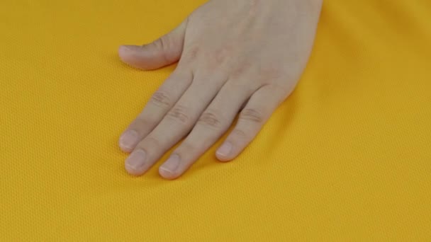 Bordar Costura Mão Mulher Trabalho Artesanal Mãos Femininas Artesanato Trabalho — Vídeo de Stock