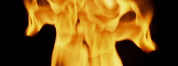 Tűz Háttér Absztrakt Égő Láng Fekete Háttér Képviseli Hatalom Égő — Stock Fotó