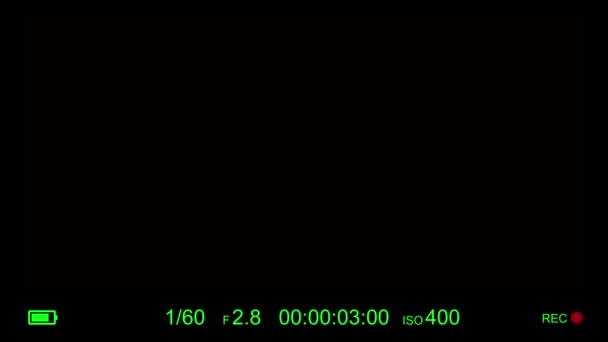 Tela Gravação Vídeo Tela Câmera Gravador Vídeo Tamanho Visor Câmara — Vídeo de Stock