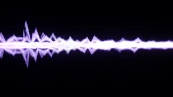 Ljud Equalizer Digitala Ljudvågskameror Ljudvågform Abstrakt Rör Sig Svart Animation — Stockvideo