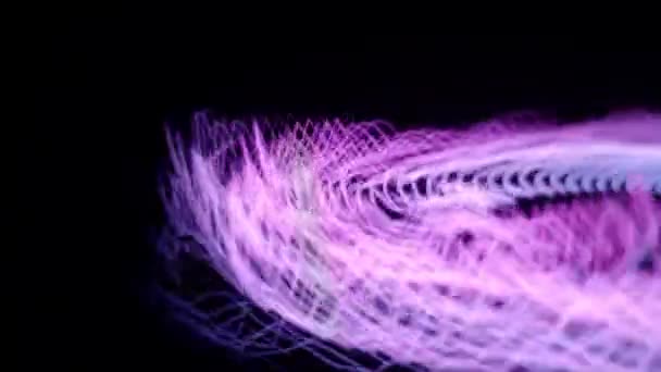 声音均衡器 数字音乐声波镜头 音频波形抽象移动的黑色动画 彩色音乐均衡器摘要 梯度频谱条形图 舞动的舞动 — 图库视频影像