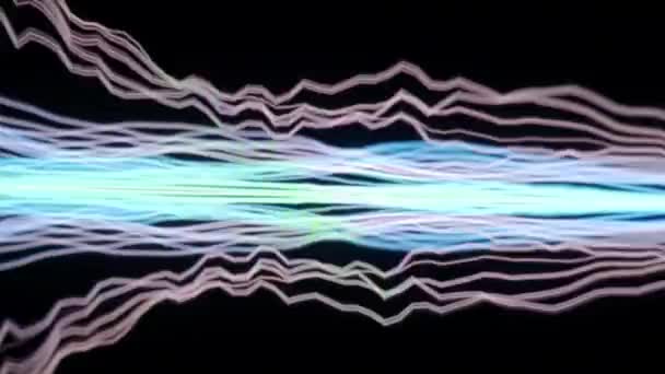 Sound Equalizer Цифровая Музыка Звуковых Волн Аудио Волновая Абстракция Движущаяся — стоковое видео