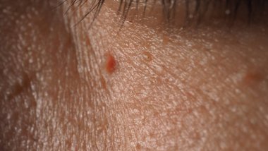 Siğil yüzünde. Gözün yanında siğil iğnesi var. Göz ve boyun çevresinde papilloma var. Doğum lekesi Papilla 'ya ya da derisindeki bene yakın dur. Küçük sert. Deride iyi huylu bir büyüme. Virüs yüzünden. Cilt bakımı.