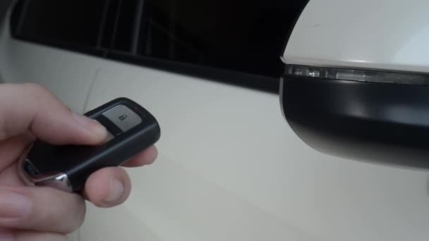 Car Key Remote Control Locking Unlocking Car Car Key Remote — Vídeo de Stock