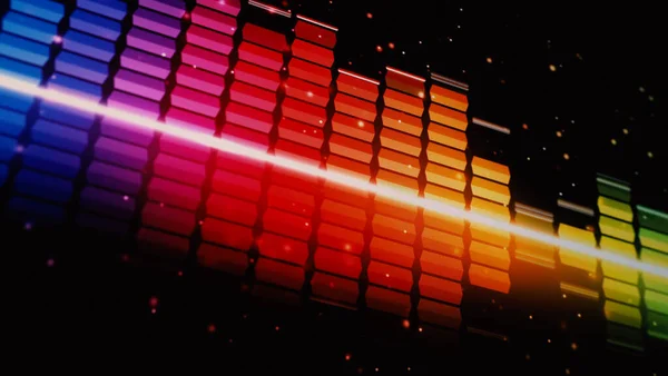 Geluidsequalizer Wave Patroon Van Muziek Klinkt Element Monitor Scherm Digitale — Stockfoto