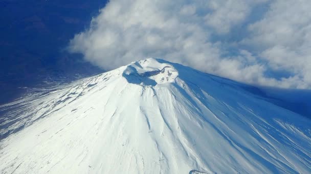 Szczyt Fudżi Ptasie Oczy Widok Wielkie Wysokie Góry Fuji Japonii — Wideo stockowe