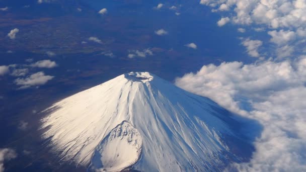 Topo Monte Fuji Vista Olhos Pássaro Fuji Montanha Grande Alta — Vídeo de Stock