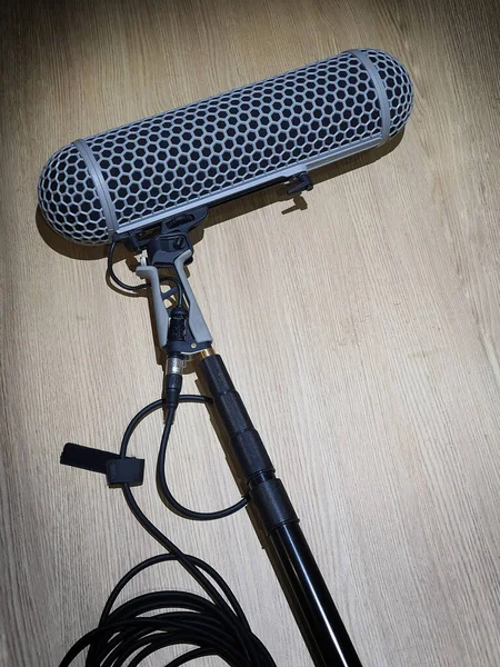 Boom Microphone Ambient Mic Sound Recording Video Production Boom Microphones — Photo