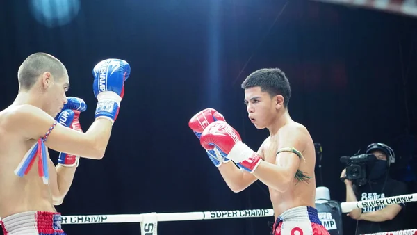 Bangkok Thailand November 2018 Oidentifierade Thailändska Och Utländska Kickboxningsspelare Konkurrens — Stockfoto