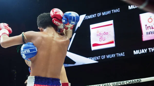 Bangkok Thailand Листопада 2018 Непізнані Тайські Іноземні Боксери Бою Муай — стокове фото