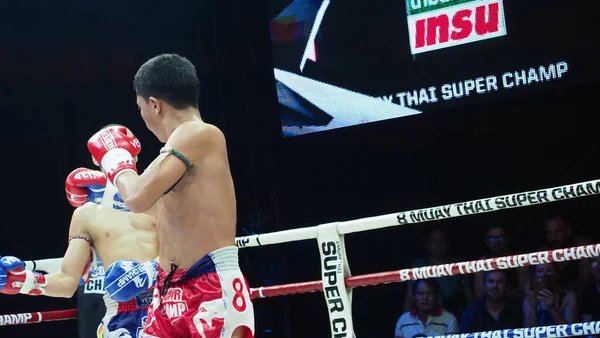 Bangkok Tailandia Noviembre 2018 Jugadores Kick Boxing Tailandeses Extranjeros Identificados — Foto de Stock