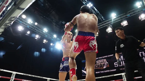 Bangkok Thailand Листопада 2018 Непізнані Тайські Іноземні Боксери Бою Муай — стокове фото