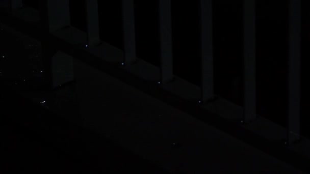 Night Rain Raining Floor Footage Rain Drops Fall Floor Balcony — Wideo stockowe